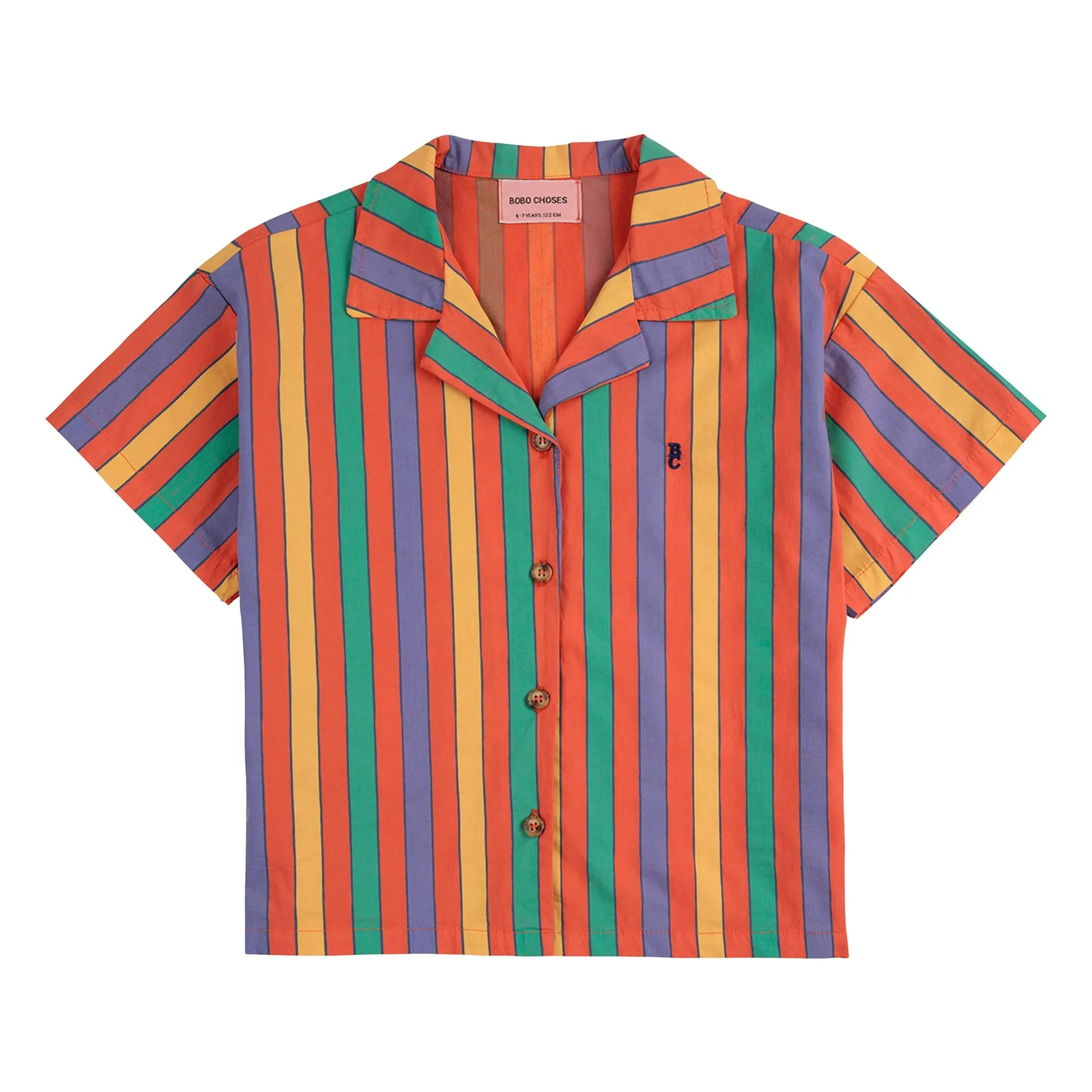 Bobo Choses Red Striped Organic Cotton Shirt