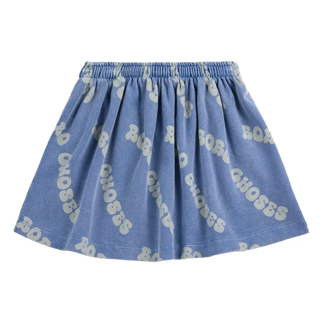 Gonna in jersey Waffle di cotone biologico | Blu