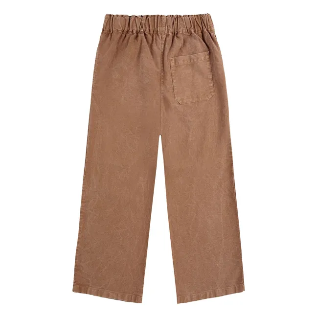 Pantalon Coton Bio et Fibres Recyclées | Brun