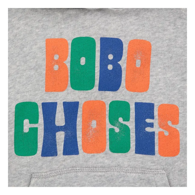 Hoodie Sans Manches Coton Bio | Gris chiné