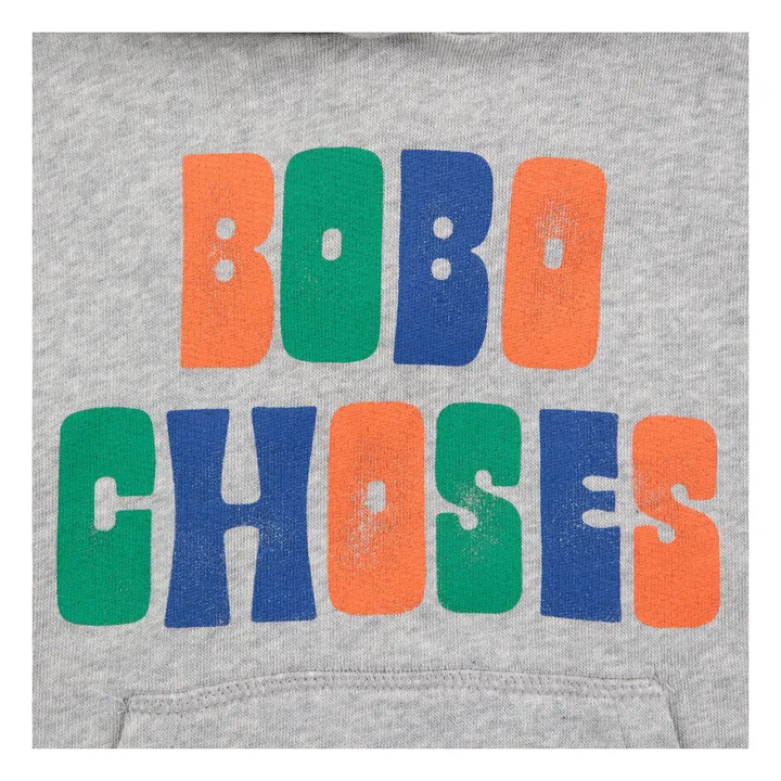 Hoodie Sans Manches Coton Bio | Gris chiné- Image produit n°3