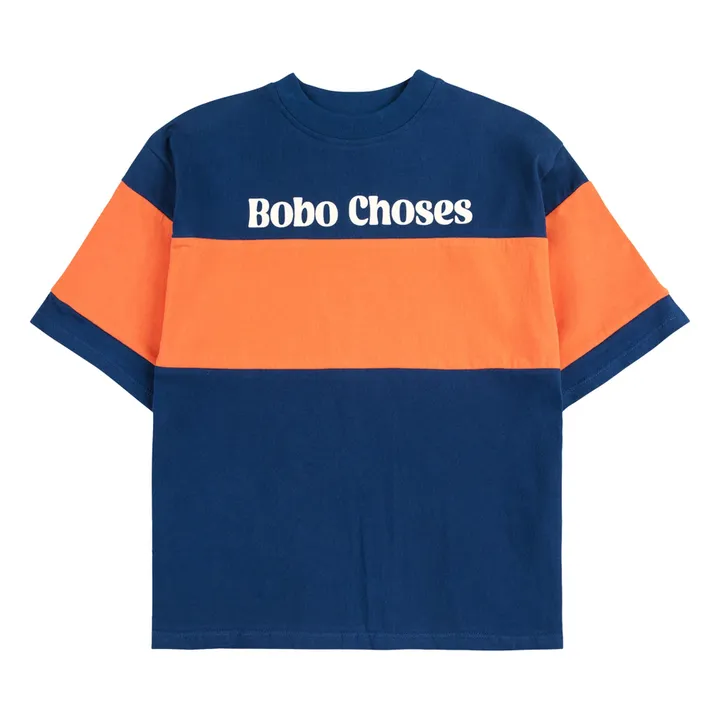 T-Shirt Bandeau Coton Bio | Bleu marine- Image produit n°0