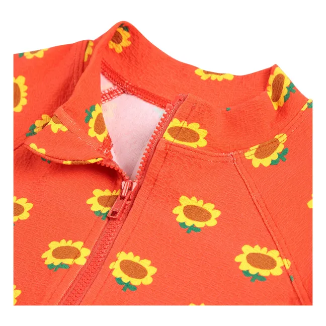 Combinaison de Bain Tournesol Fibres Recyclées | Rouge