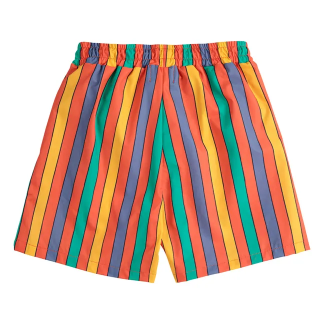 Short de Bain Rayure | Rouge