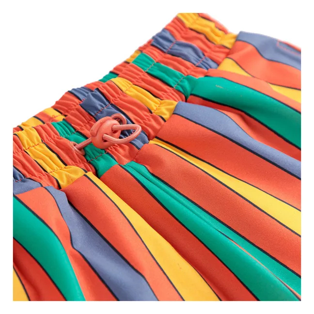 Short de Bain Rayure | Rouge