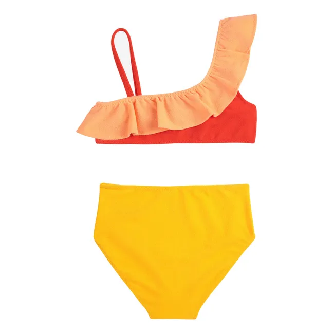 Volant Swimsuit Recycled Fibers | Yellow