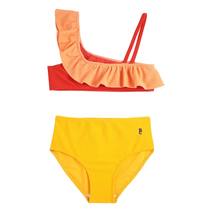 Maillot de Bain Volant Fibres Recyclées | Jaune- Image produit n°0
