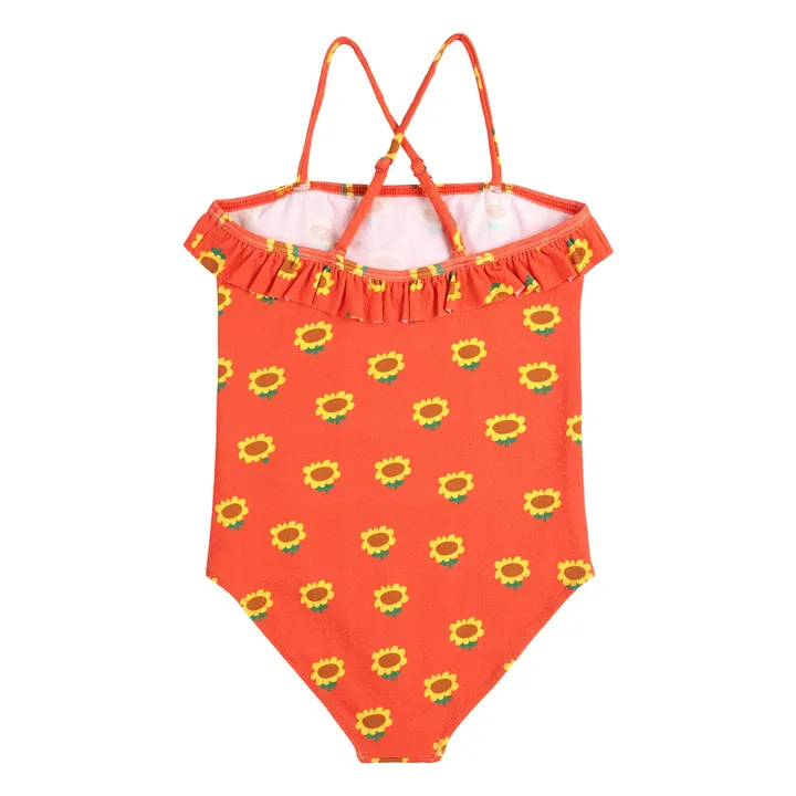 Maillot de Bain Tournesol Fibres Recyclées | Rouge- Image produit n°3