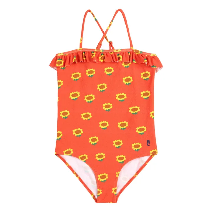 Maillot de Bain Tournesol Fibres Recyclées | Rouge- Image produit n°0