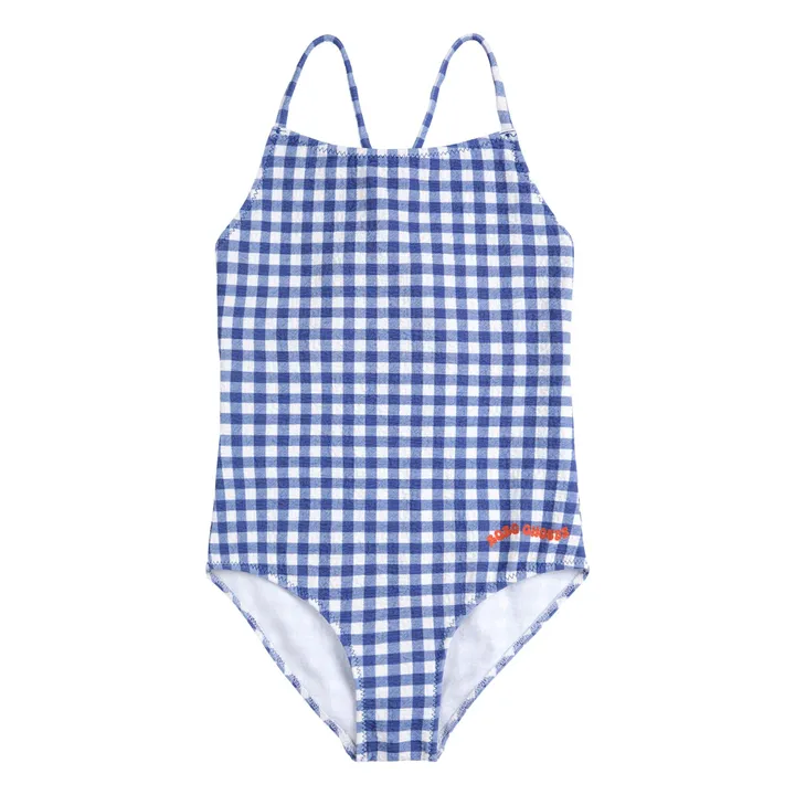 Maillot de Bain Vichy Fibres Recyclées | Bleu marine- Image produit n°0