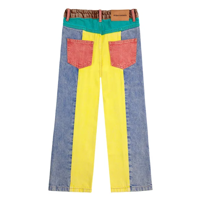 Jeans in cotone organico colorblock | Giallo