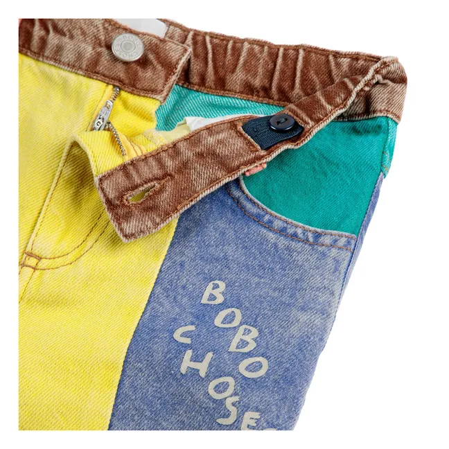 Jeans in cotone organico colorblock | Giallo