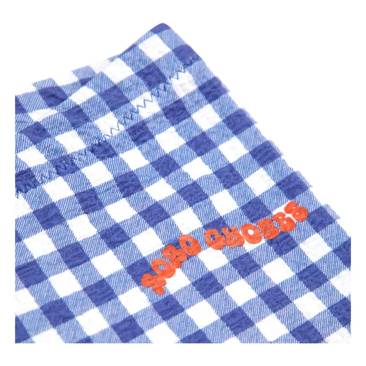 Cycliste Vichy Fibres Recyclées | Bleu marine- Image produit n°4