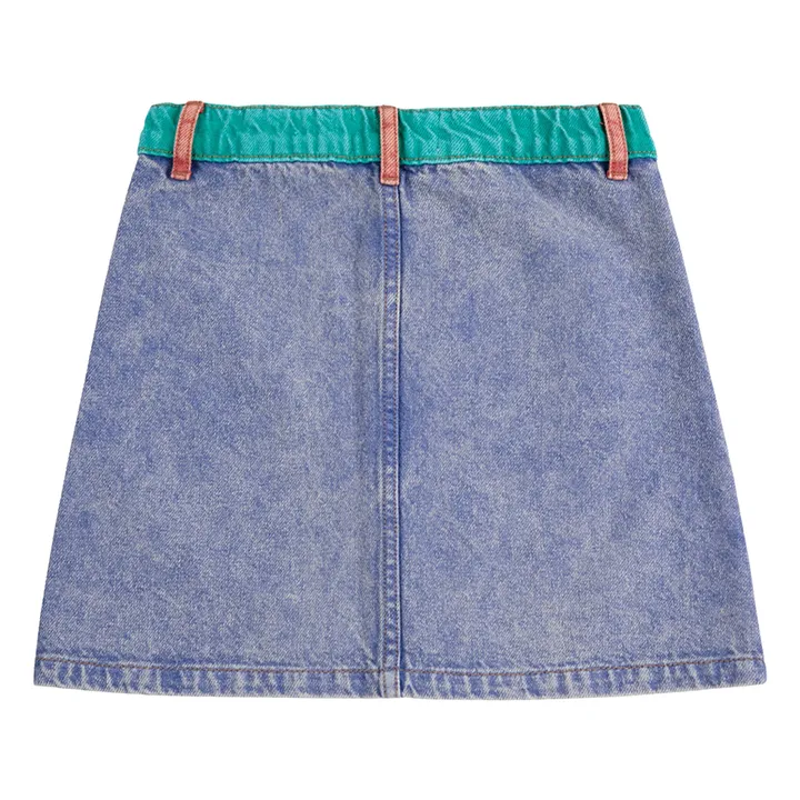 Jupe Colorblock Coton Bio | Bleu- Image produit n°3