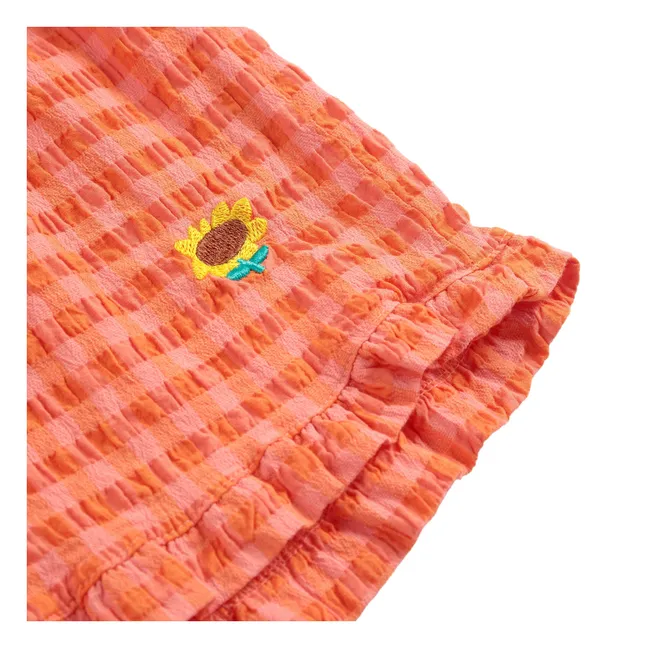Vichy-Shorts | Korallenfarben