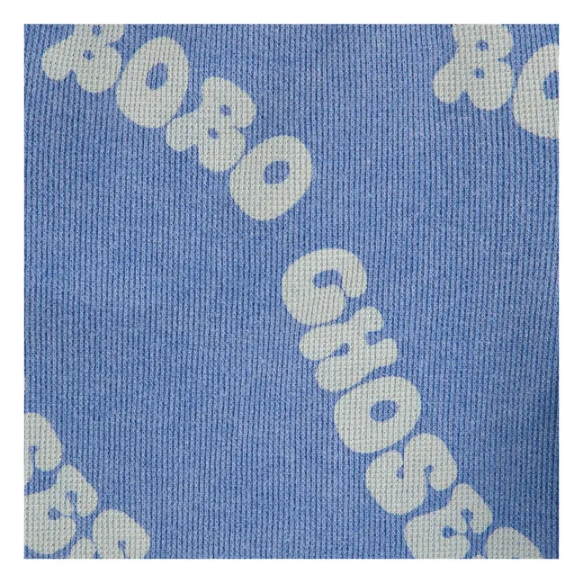 Pantaloncini con logo in cotone organico | Blu