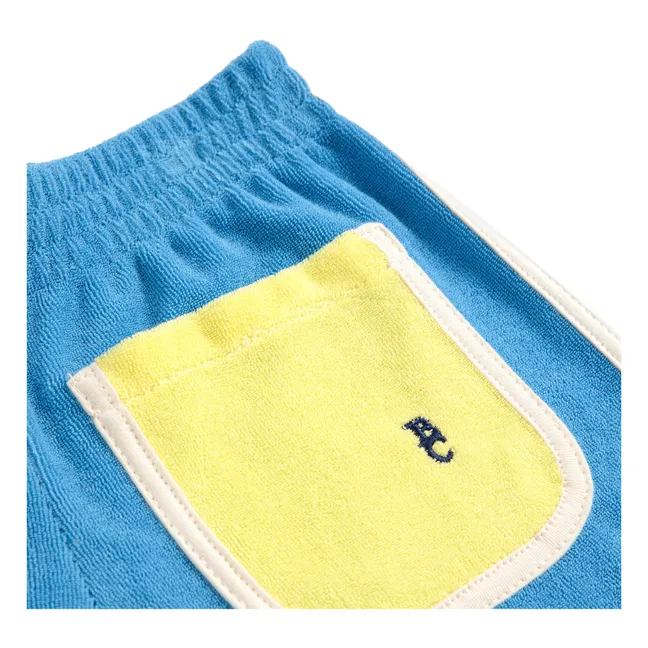 Bio-Frottee-Taschenshorts | Blau