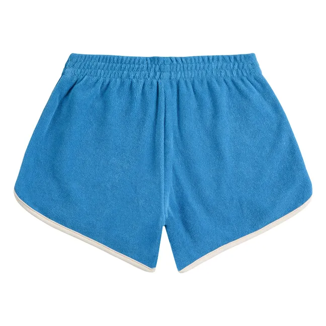 Bio-Frottee-Taschenshorts | Blau