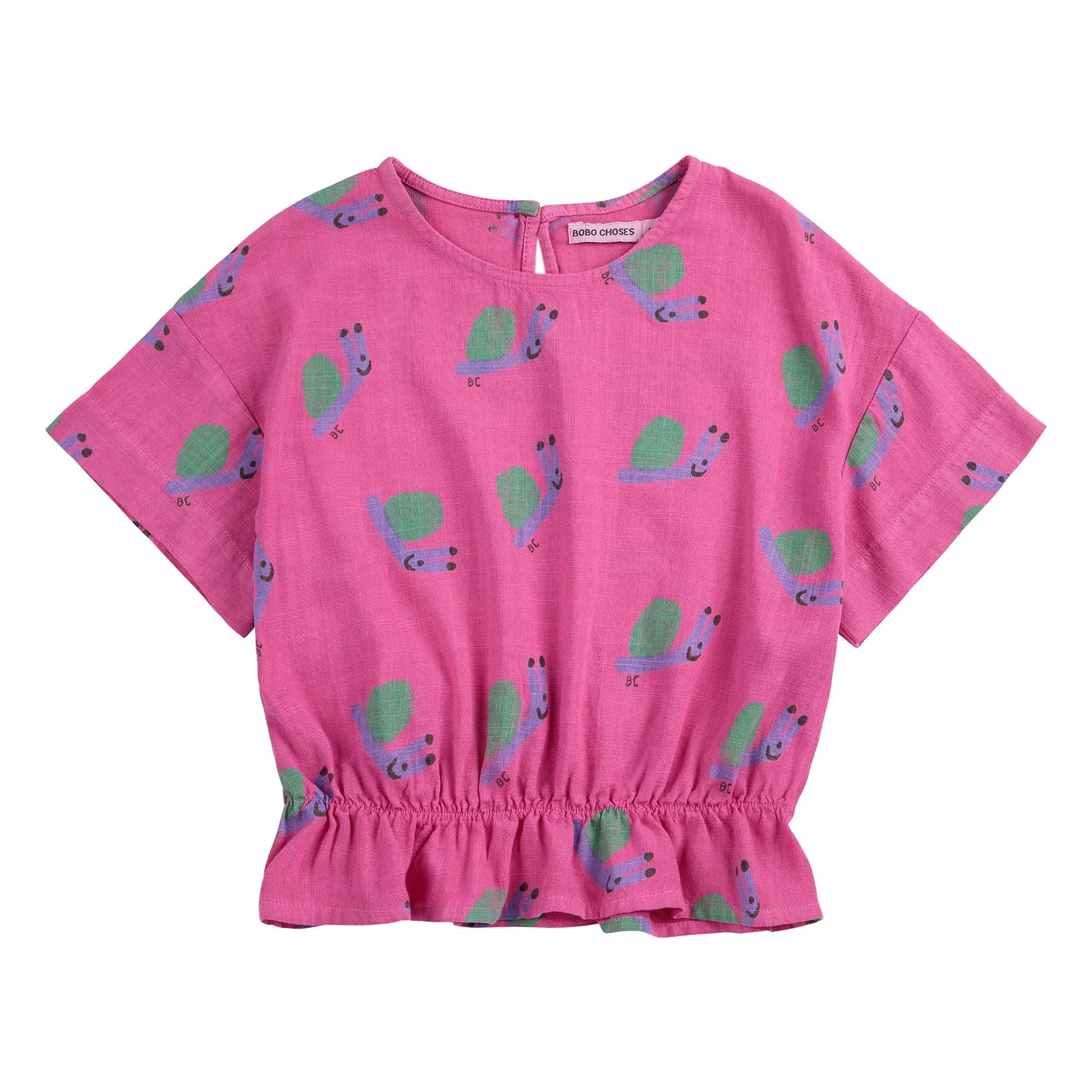 Bobo Choses Fuchsia Snail Blouse