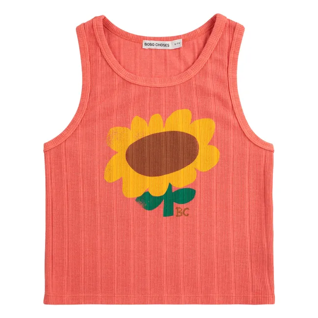 Canotta con girasole | Arancione