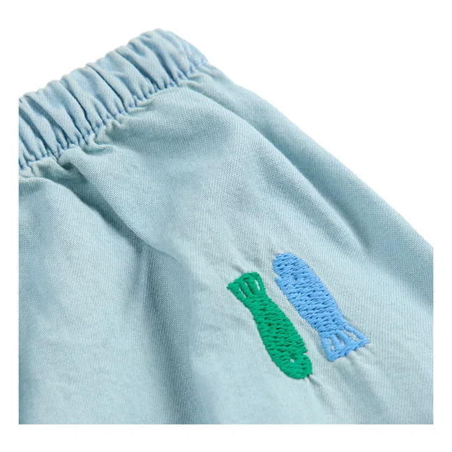 Bloomer Lucky Fish Bestickt | Hellblau