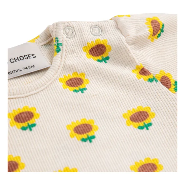 Sonnenblumen-T-Shirt | Seidenfarben
