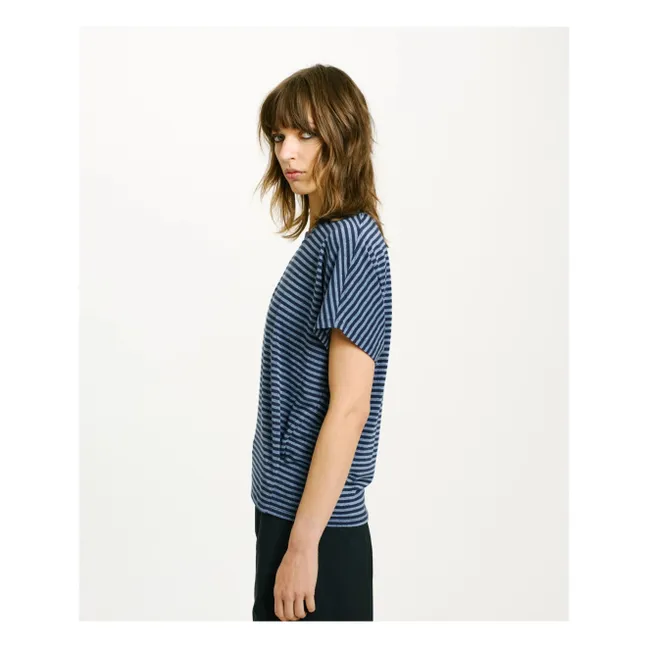 Pawa T-shirt Metallic Stripes | Blue