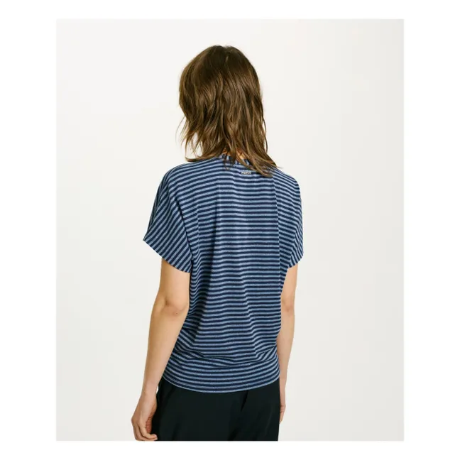 Pawa T-shirt Metallic Stripes | Blue