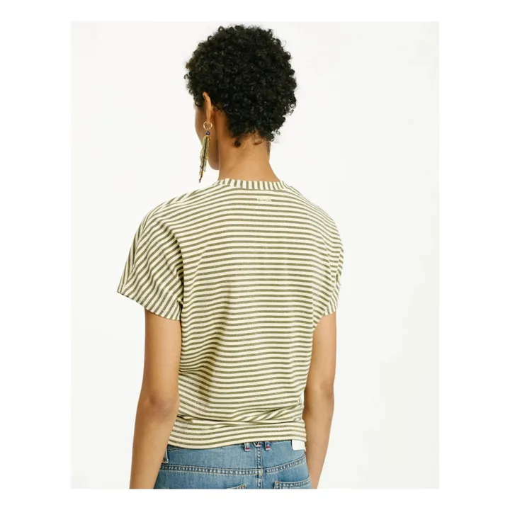 Camiseta Pawa Metallic Stripes | Crema- Imagen del producto n°4