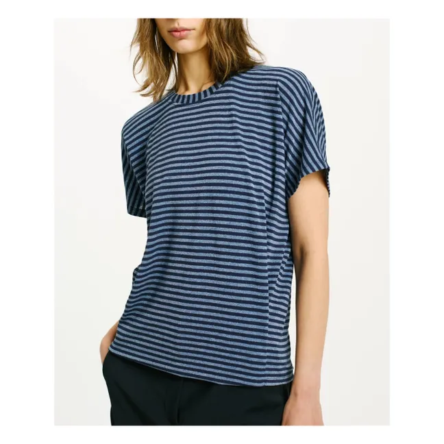 Pawa T-shirt Metallic Stripes | Blue