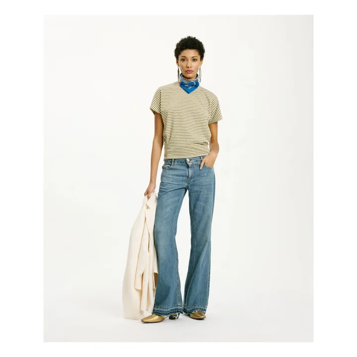 Camiseta Pawa Metallic Stripes | Crema- Imagen del producto n°2