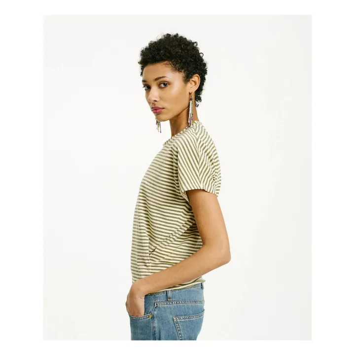 Camiseta Pawa Metallic Stripes | Crema- Imagen del producto n°3
