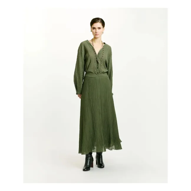 Gonna Corral in rilievo | Verde