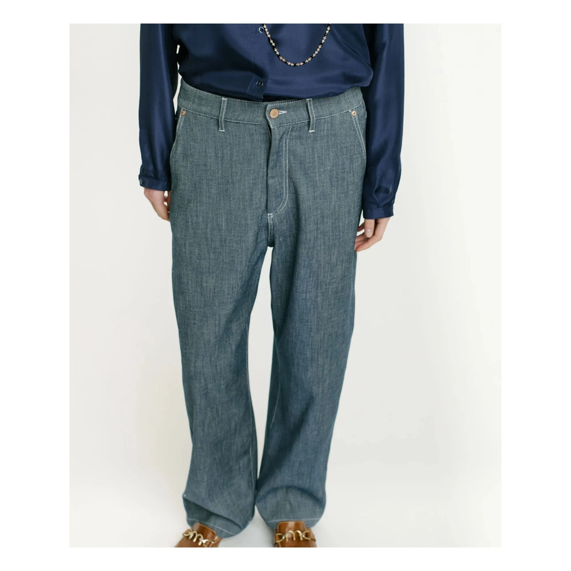 Momoni Denim Blue Jean Fucsia Bis