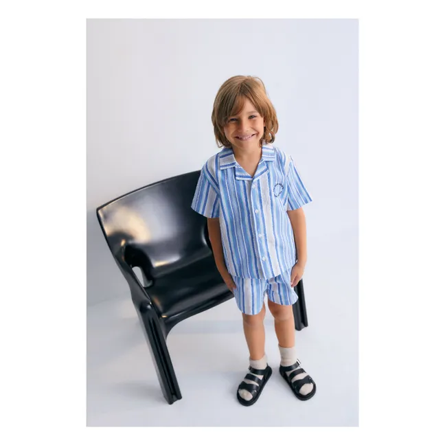 Bermudas Tebas Stripes | Azul Cielo