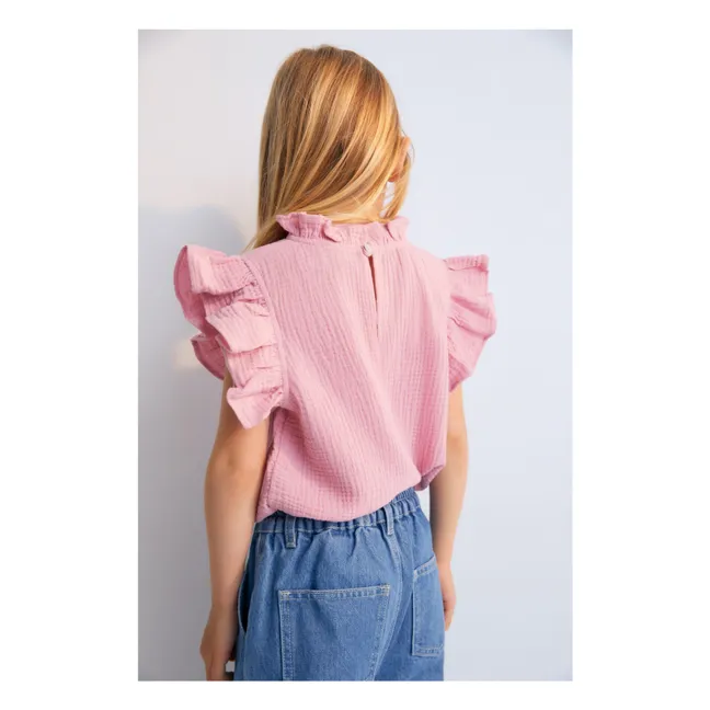 Top Volants Spyros Baby | Rose bonbon