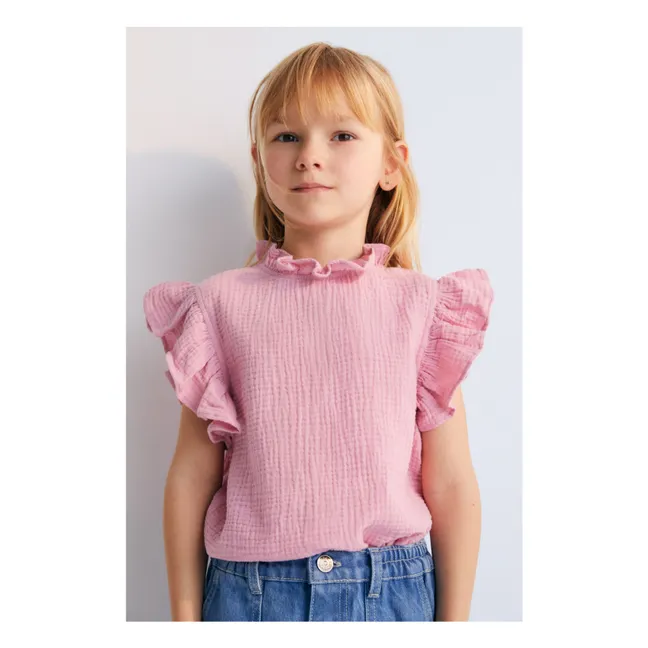 Top Volants Spyros Baby | Rose bonbon