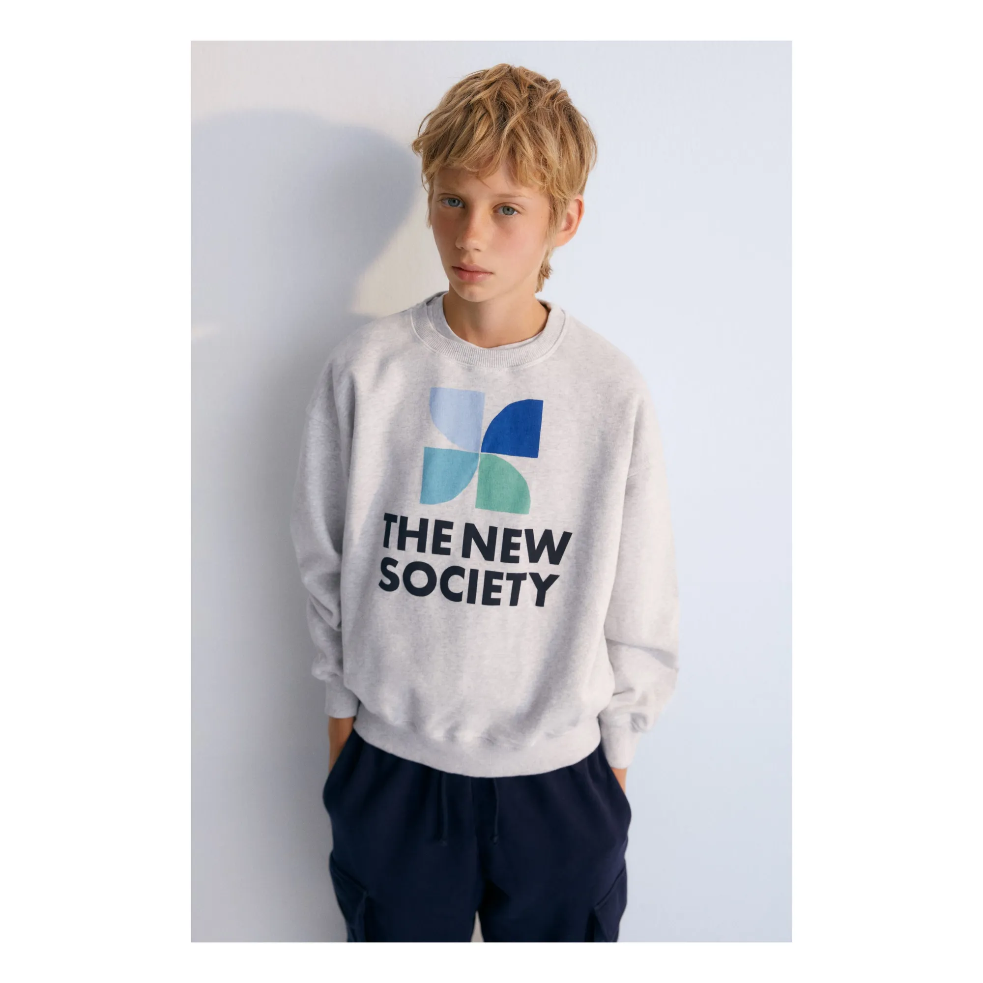 Sweat Logo Mykonos Baby | Gris chiné- Image produit n°1