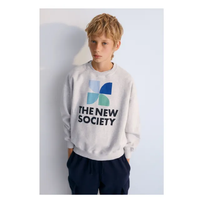Sudadera con logo Mykonos Baby | Gris Jaspeado