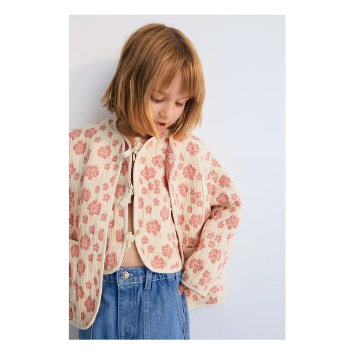 Veste Fleurs Leontis | Beige- Image produit n°1
