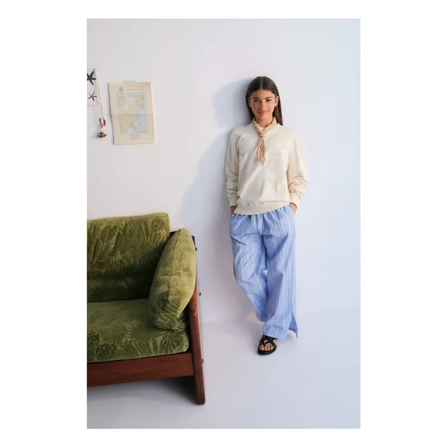 Pantalones de rayas Hebe | Azul