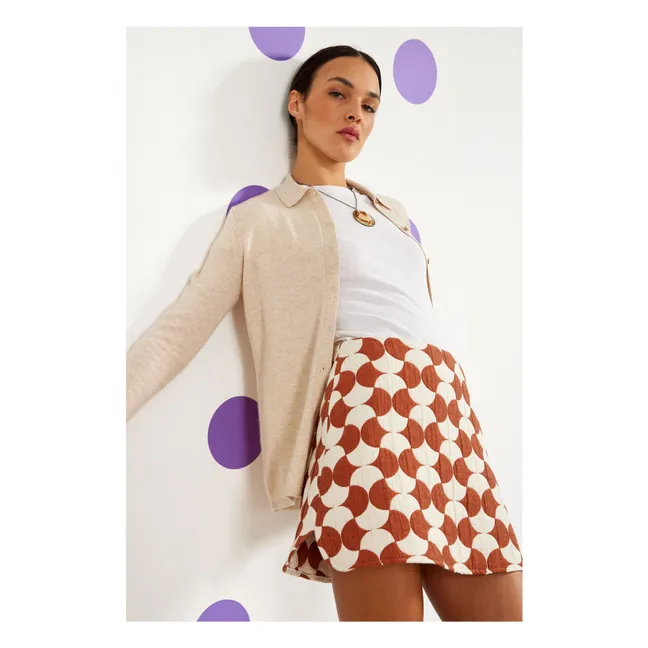 Selena Quilted Skirt | Brown