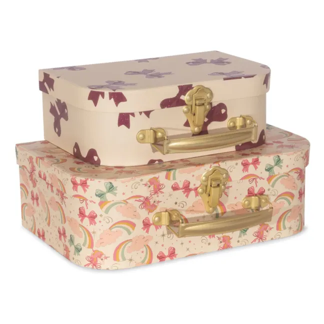 Rainbow Aufbewahrungskoffer - 2er-Set | Rosa