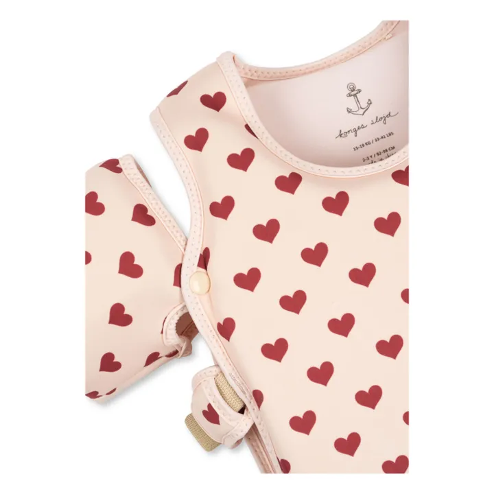 Gilet de natation et brassards Cœur | Rouge- Image produit n°2