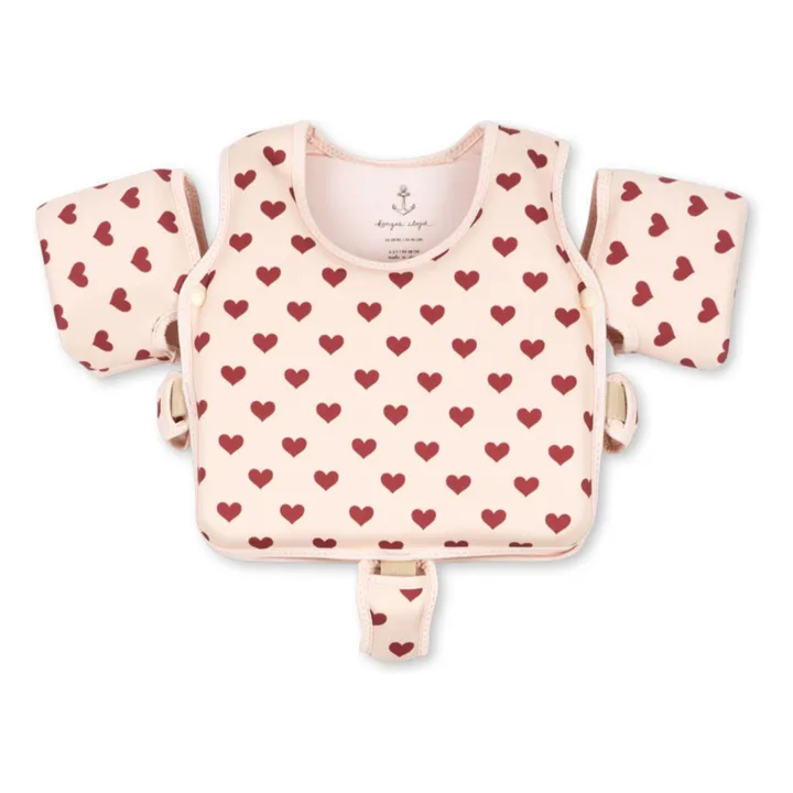 Gilet de natation et brassards Cœur | Rouge- Image produit n°0