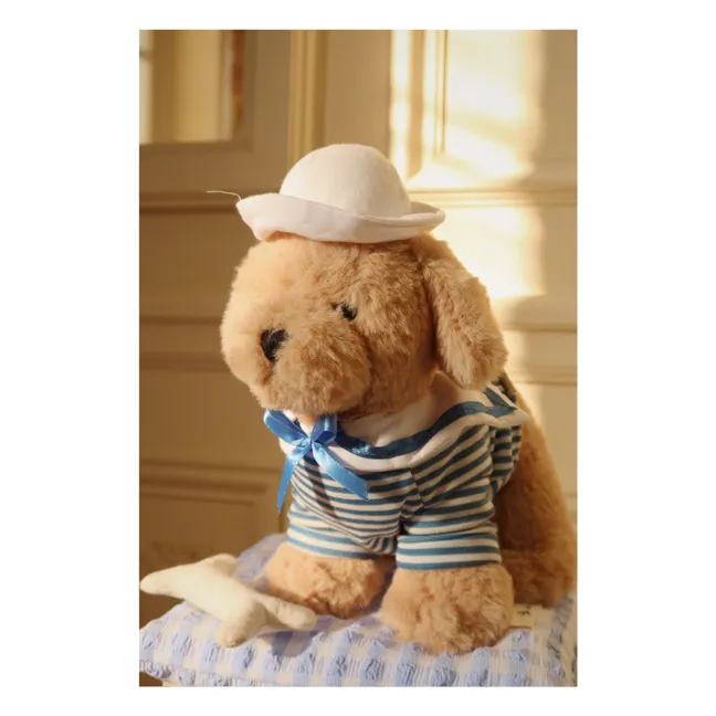 Il cane di peluche Snowy e la sua cuccia | Blu