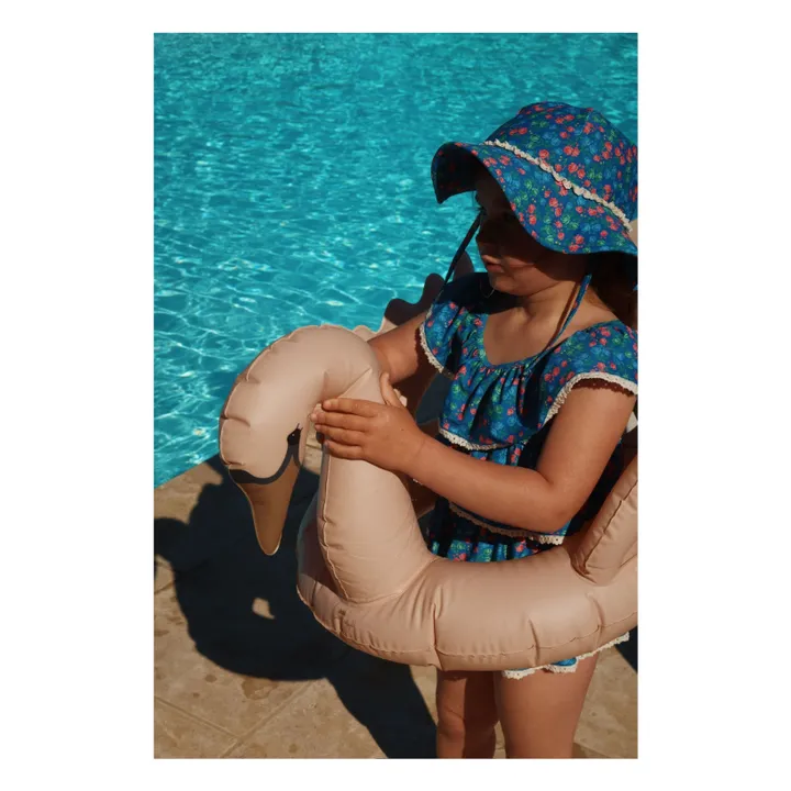 Bouée gonflable Swan | Rose pêche- Image produit n°1
