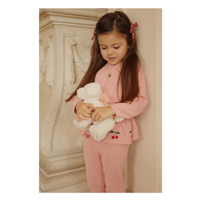 Madeleine dog plush with basket | Blue