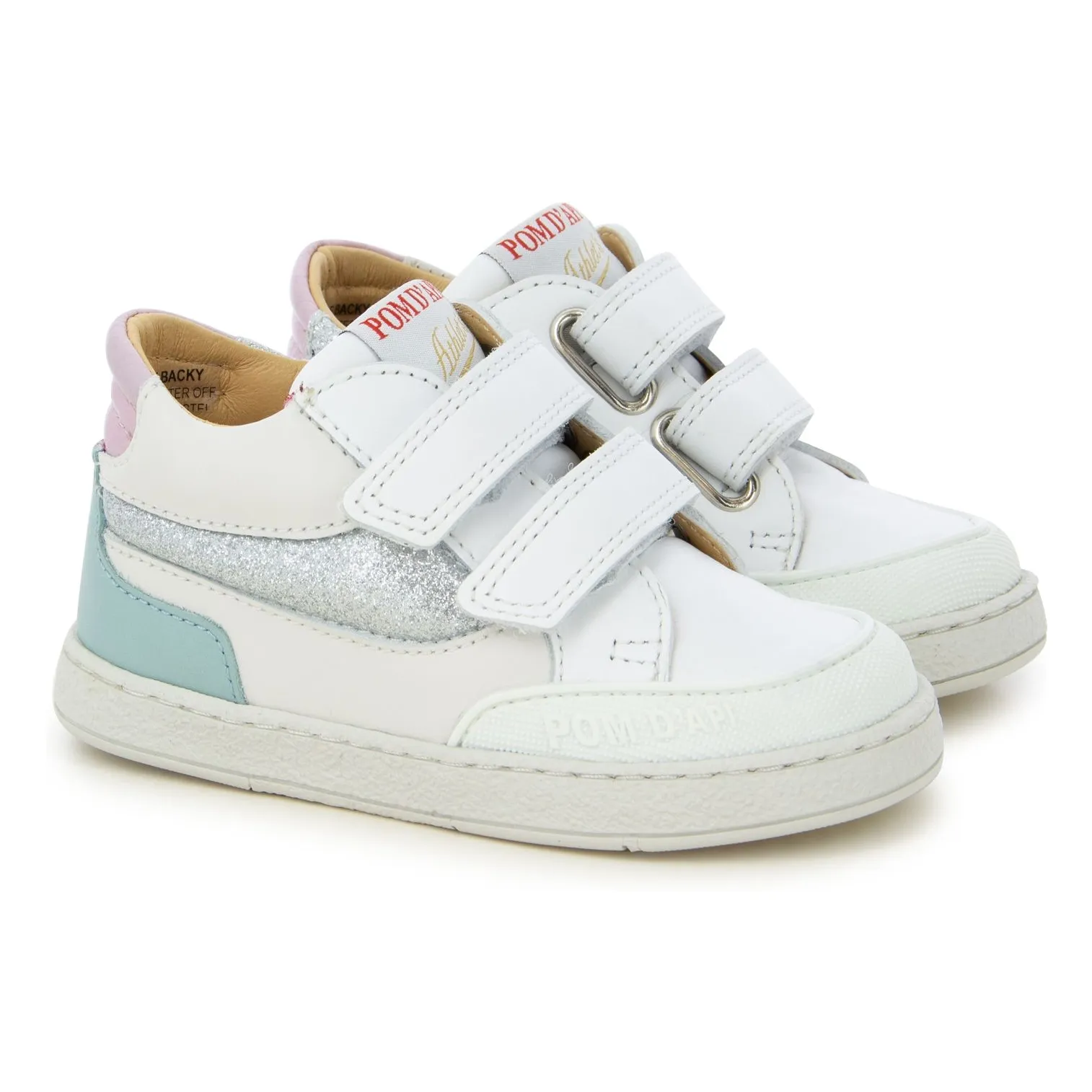 Pom D'api White Backy Foam Scratch Sneakers