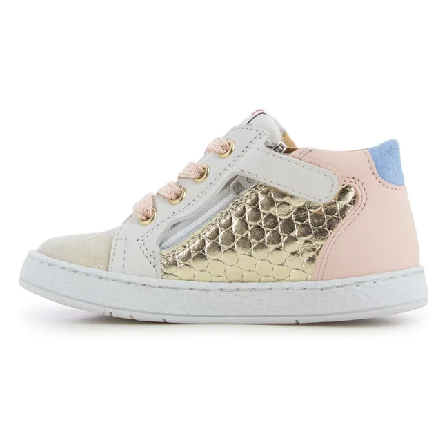 Zapatillas de espuma con cremallera | Dorado